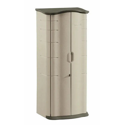 Rubbermaid Vertical Outdoor Storage Shed  Weather-Resistant Resin Garden or Patio Storage Unit