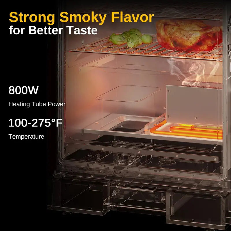 EAST OAK 30-Inch Digital Electric Smoker Featuring Tempered Glass Viewing Door