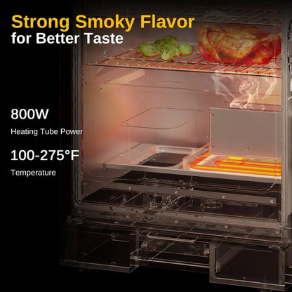 EAST OAK 30-Inch Digital Electric Smoker Featuring Tempered Glass Viewing Door