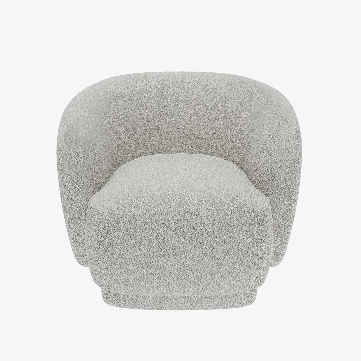 Fauteuil bouclette couleur gris-cr me Victoria