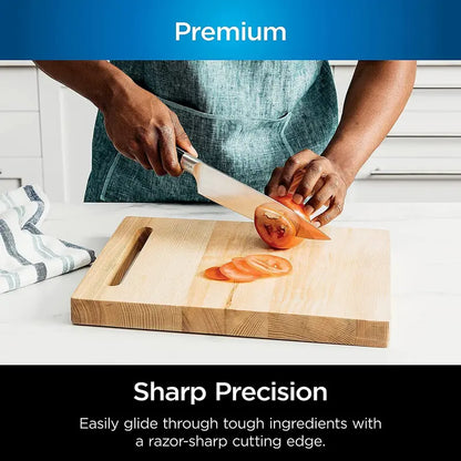 Ninja Foodi NeverDull 17-Piece Knife Block Set  Includes Built-in Sharpener, Stainless Steel Blades