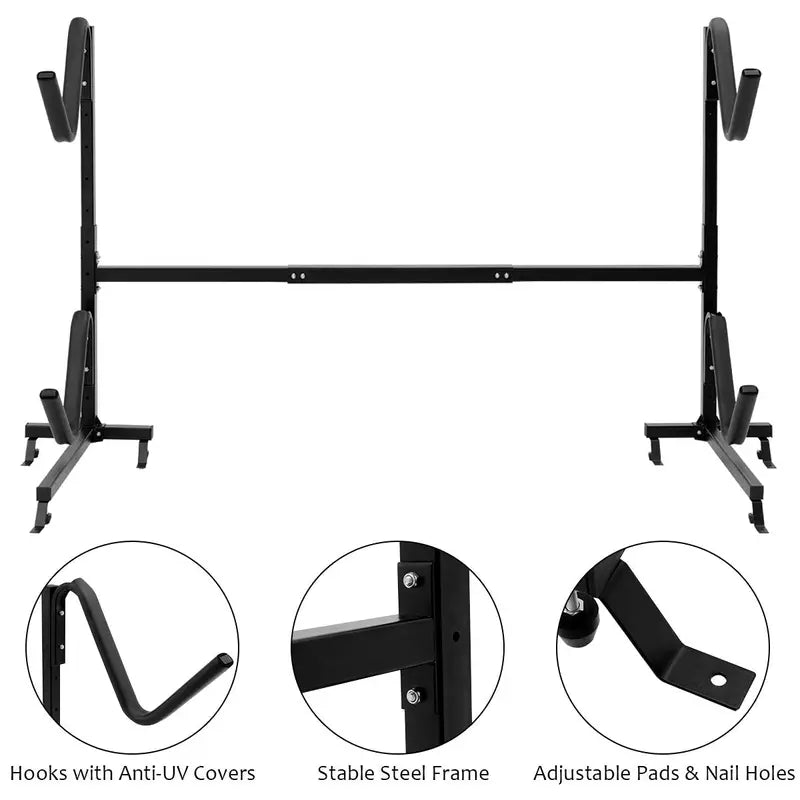 Freestanding Heavy-Duty Dual Kayak Storage Rack  175-Lb Max Load