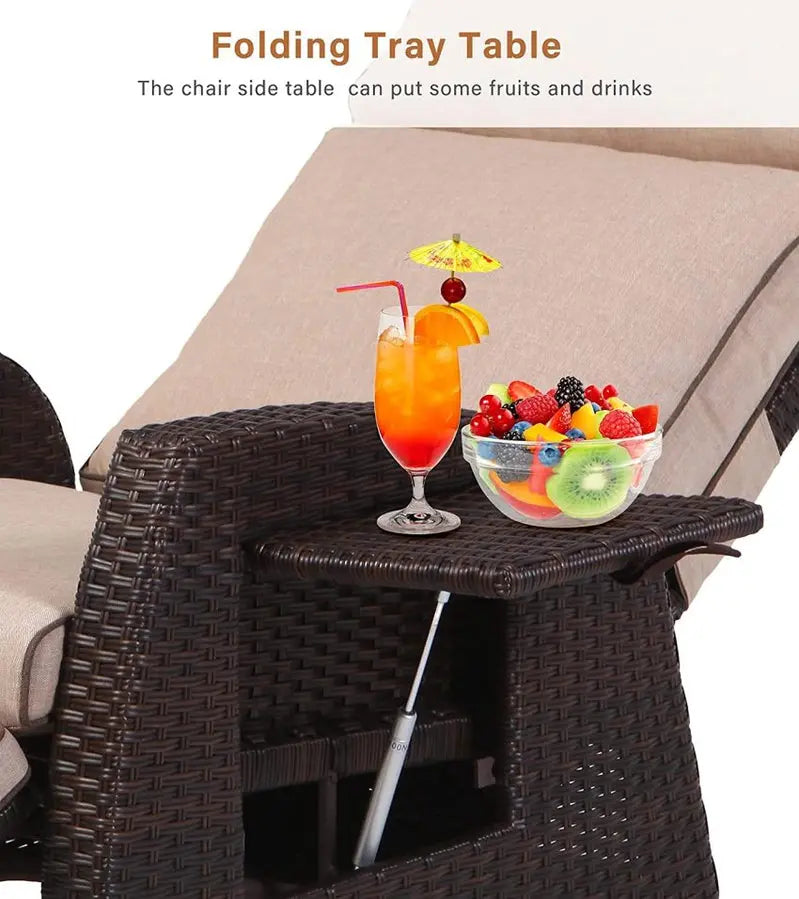All-Weather Outdoor Recliner Chair  Weatherproof Construction for Patio or Deck Use