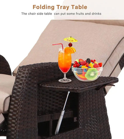 All-Weather Outdoor Recliner Chair  Weatherproof Construction for Patio or Deck Use