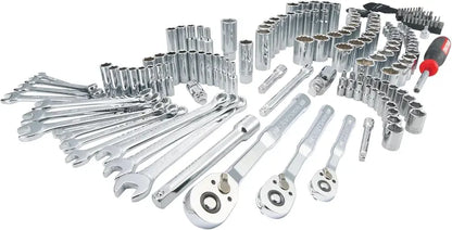 CRAFTSMAN 189-Piece Mechanics Tool Set  Includes 1/4″ and 3/8″ Drive Ratchets, Sockets, and Accessories (CMMT12134)