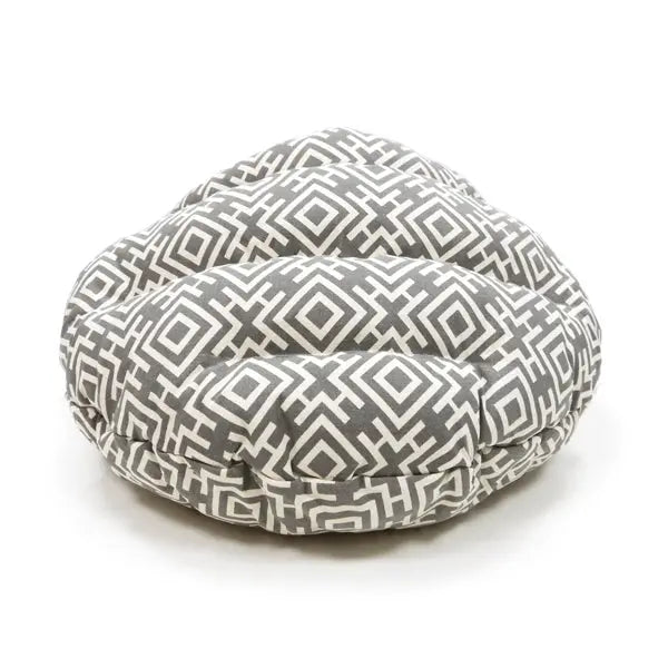 Modern Grey Burger Bed Small Dog Snuggle Bed  Chic, Cozy & Machine Washable