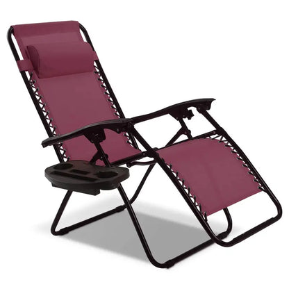 Zero Gravity Folding Lounge Chair  Reclining Ergonomic Patio Lounger