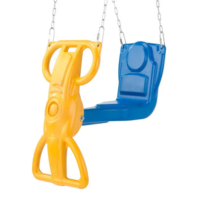 Swing-N-Slide Wind Rider Glider Swing with Chains, Blue and Yellow