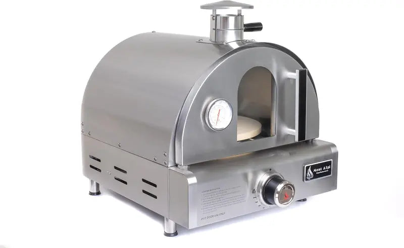 12,000 BTU Portable Multi-Fuel Pizza Oven: Stainless Steel Countertop Grill for Outdoor Baking & Roasting