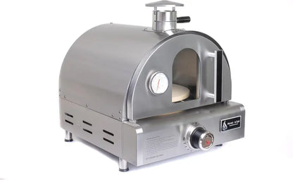 12,000 BTU Portable Multi-Fuel Pizza Oven: Stainless Steel Countertop Grill for Outdoor Baking & Roasting