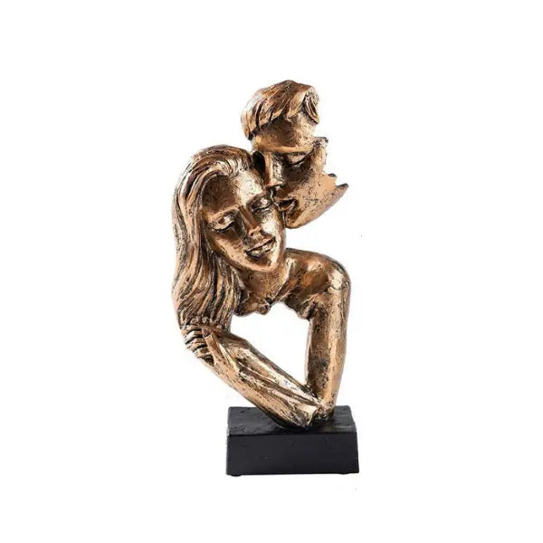 Modern Abstract Kiss Sculpture  Artistic Wall or Shelf Decor