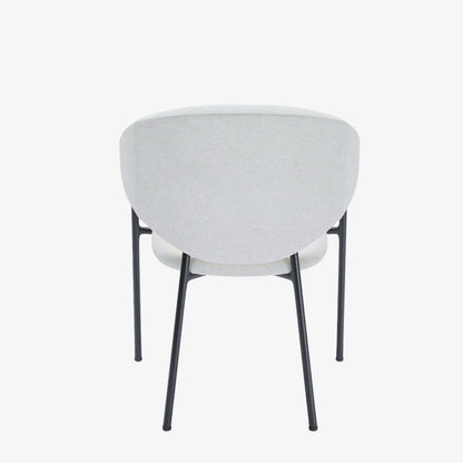 Lot de 2 chaises avec accoudoir design en velours beige Jeanne