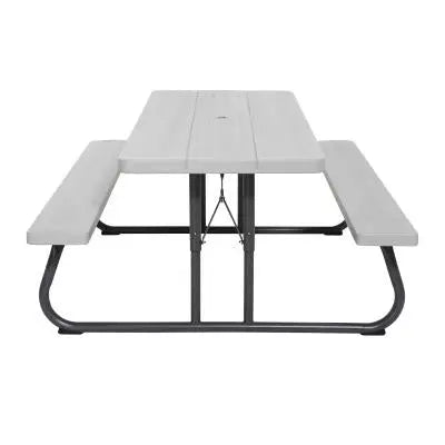 6-Foot Folding Picnic Table with Built-in Benches