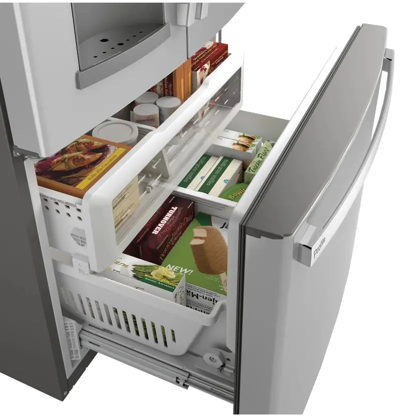 GE Profile ENERGY STAR French-Door Refrigerator  27.7 Cu. Ft., Fingerprint-Resistant Stainless Steel, Hands-Free AutoFill Dispenser