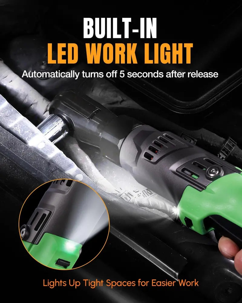 WORKPROX 20V Dual-Socket Cordless Ratchet Wrench Kit  1/2″ & 3/8″ Drive, 74 Ft-Lbs Torque, Includes Two Batteries