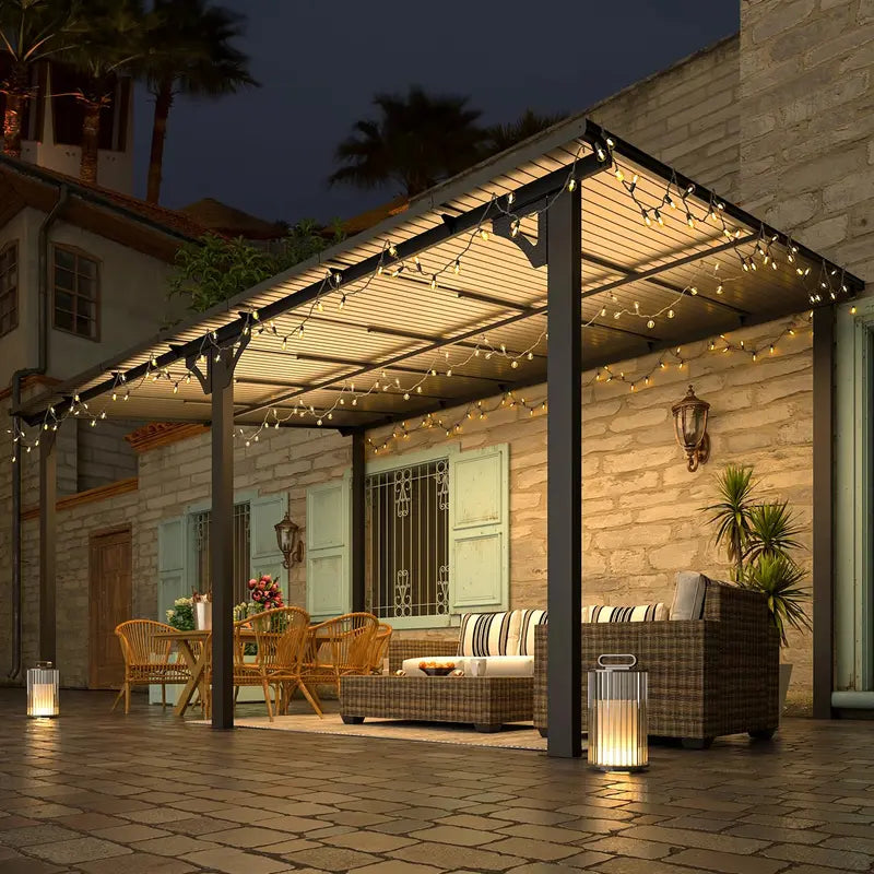 AECOJOY 14′ x 10′ Outdoor Gazebo  Pop-Up Patio Shade Structure with Waterproof Roof