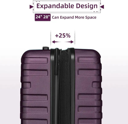 6-Piece Lightweight Expandable Hardshell Luggage Set  TSA-Approved Carry-On & Checked Suitcases with Spinner Wheels