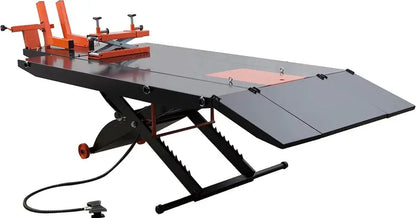 1500-LB Air-Powered Motorcycle & ATV Lift Table  48-Inch Wide with Side Extensions and 2-Year Warranty