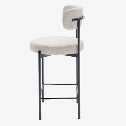 Lot de 2 tabourets de bar velours cr me Agathe