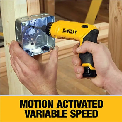 DEWALT 8V MAX Gyroscopic Cordless Screwdriver  Adjustable Grip Kit with 2 Batteries & Charger