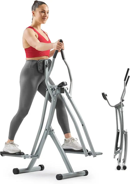 Sunny Health Smart Air Walker Elliptical  30″ Stride, Bluetooth-Enabled, Low-Impact Cardio Machine
