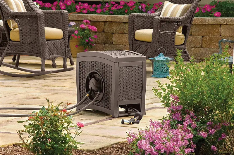 Suncast Aquawinder Java Hose Reel  Lightweight, Water-Powered, Hands-Free Retractable Garden Reel