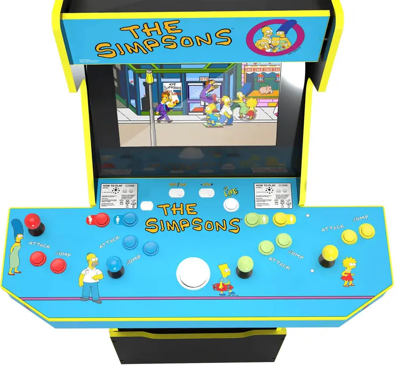 Arcade1Up The Simpsons 30th Anniversary Arcade Cabinet  Full-Size Retro Machine with Stool & Collectible Tin