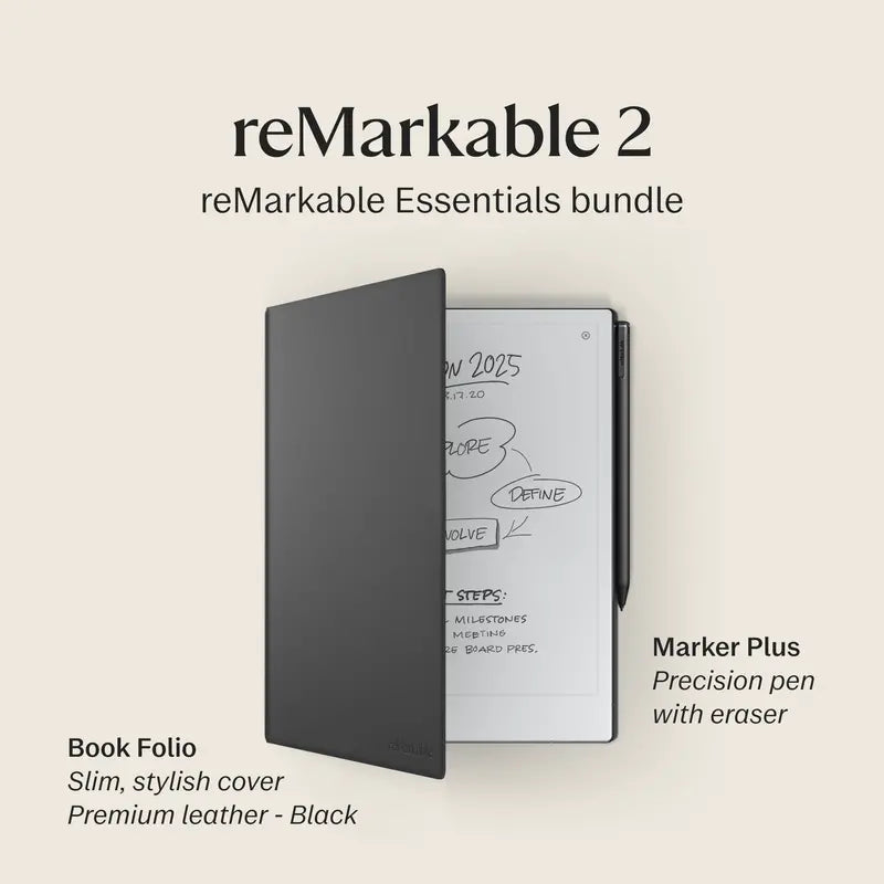 reMarkable Paper Tablet (10.3¡å) with Marker Plus &amp; Premium Leather Folio  Digital Note-Taking Device