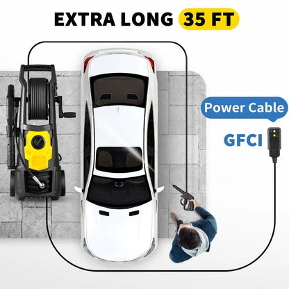 2000 PSI Electric Pressure Washer  Heavy-Duty Cleaning System with 5 Quick-Connect Nozzles