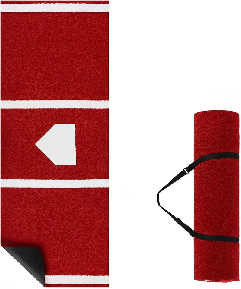 10-Foot by 3.8-Foot Baseball Batting Mat with 15mm Artificial Turf for Indoor/Outdoor Training