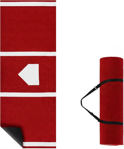 10-Foot by 3.8-Foot Baseball Batting Mat with 15mm Artificial Turf for Indoor/Outdoor Training