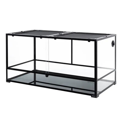 REPTIZOO 120-Gallon Extra-Large Reptile Terrarium  Front-Opening, Ventilated Habitat for Large Species
