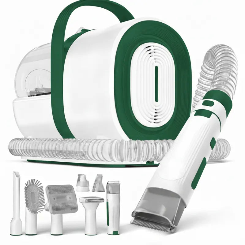 All-in-One Grooming Vacuum Kit Featuring Clippers, Nail Grinder, and Hair Removal Tools