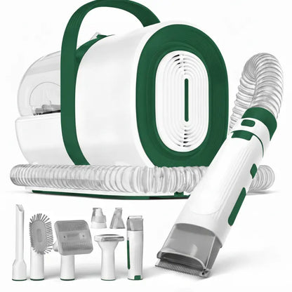 All-in-One Grooming Vacuum Kit Featuring Clippers, Nail Grinder, and Hair Removal Tools