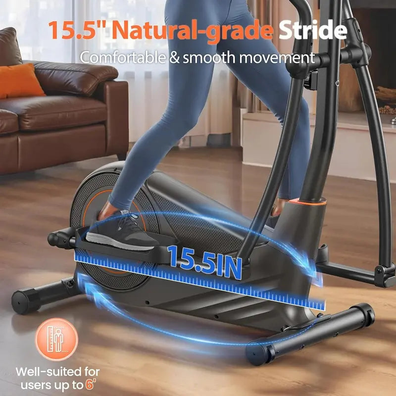 Niceday 20-Inch Stride Elliptical Machine  16 Resistance Levels, 500 lb Capacity