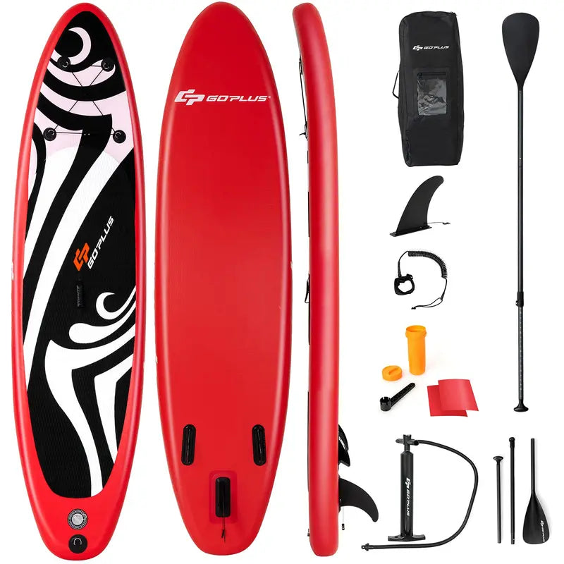 All-in-One Inflatable SUP Board with Telescoping Paddle and Carry Bag
