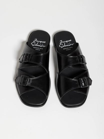 ALLY SANDAL POLISHED CALF BLACK