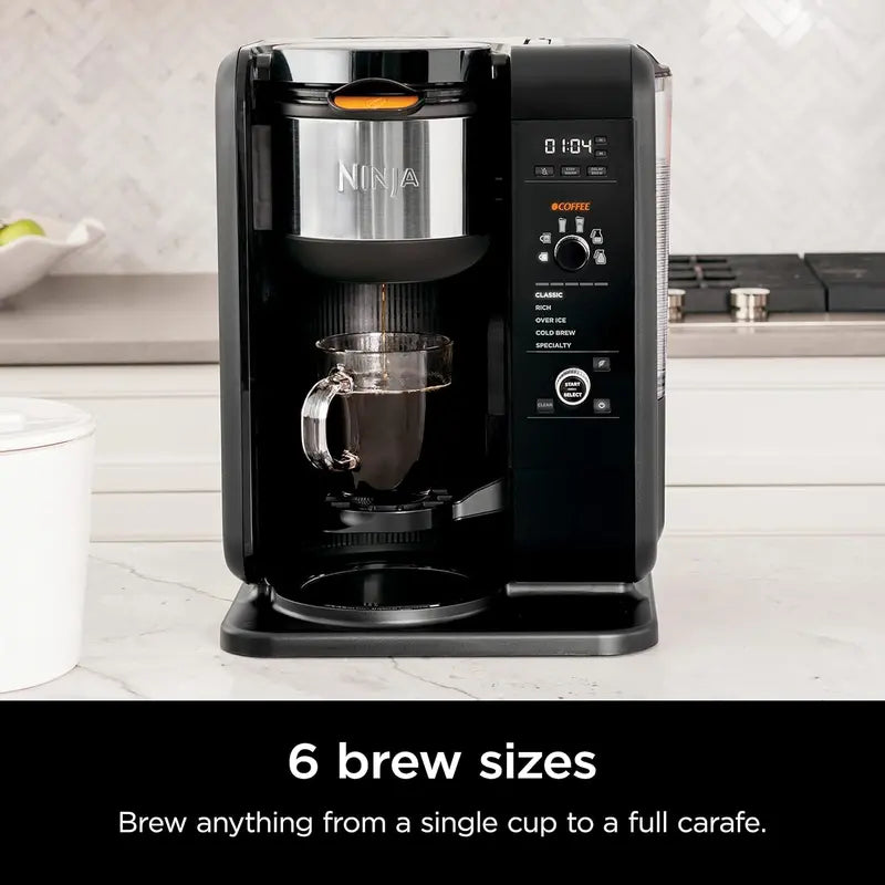 Ninja CP307 Hot & Cold Brew System  6 Sizes, 5 Brewing Styles, Thermal Carafe & Frother
