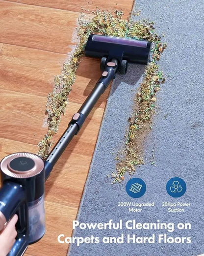 Homeika H016 Cordless Vacuum  20KPa Suction, 200W Motor, 1.5L Dustbin, Blue LED Display, Lightweight Design