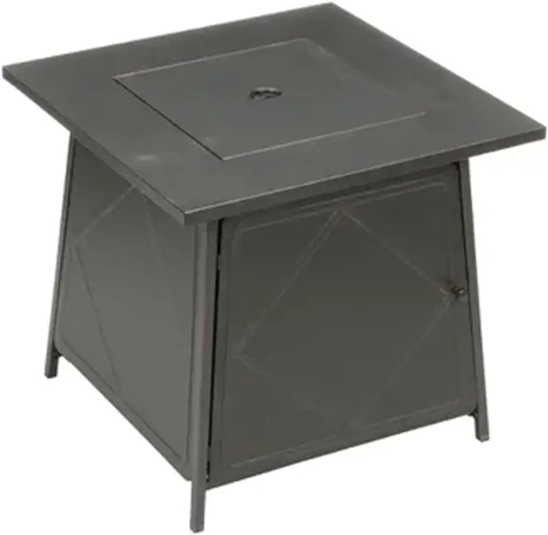Four Seasons Dual-Heat Gas Fire Pit  50,000 BTU Square Patio Fire Table