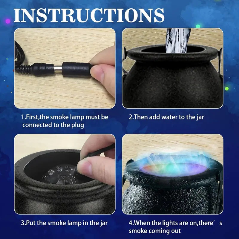 Color-Changing LED Halloween Smoke Machine for Atmospheric Effects