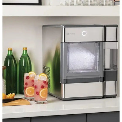 GE Profile Opal Nugget Ice Maker  Stainless Steel Countertop Model with Bluetooth, Portable Design & Rapid Ice Production
