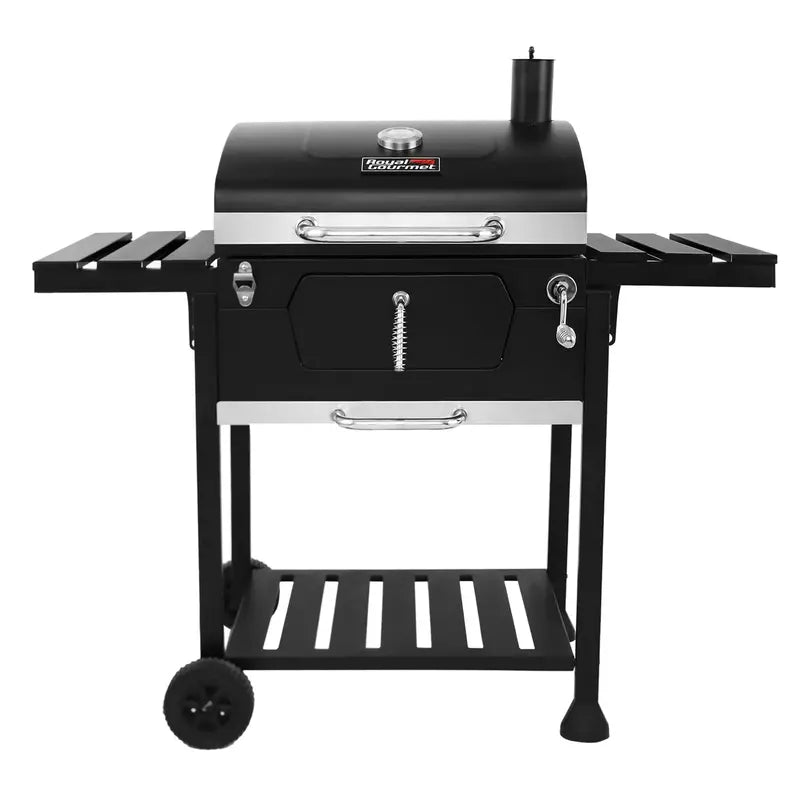 CD1824E 24-Inch Charcoal-Fueled BBQ Grill with Adjustable Vents and Ash Pan