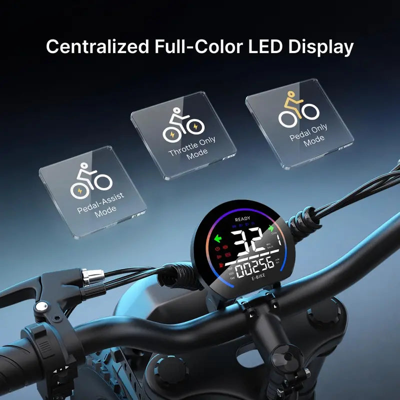 DEEPOWER QS7 High-Speed Electric Bike  1500W Peak, 32 MPH Top Velocity