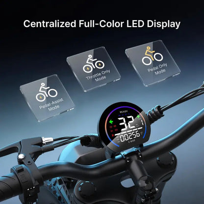 DEEPOWER QS7 High-Speed Electric Bike  1500W Peak, 32 MPH Top Velocity