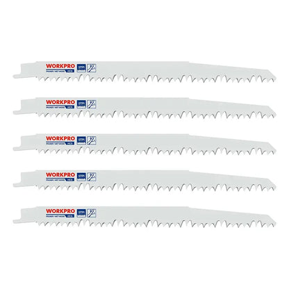WORKPRO Wood Pruning Saw Blade Set  5-Piece 9-Inch Reciprocating Blades