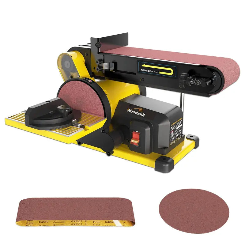 Woodskil 4.3A 4 x 36-Inch Belt & 6-Inch Disc Sander Combo Tool