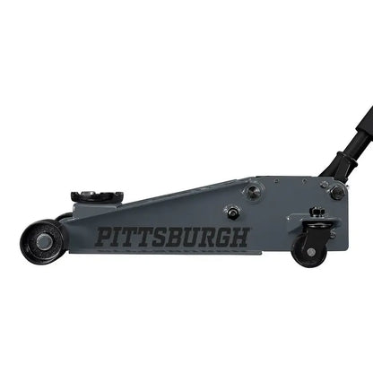 Pittsburgh 3-Ton Floor Jack  Rapid Pump Lift Mechanism, Slate Gray Finish, Professional-Grade Stability