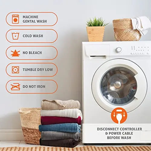 Degrees of Comfort Electric Blanket King Size, Heated Blanket for Bed, Dual Control