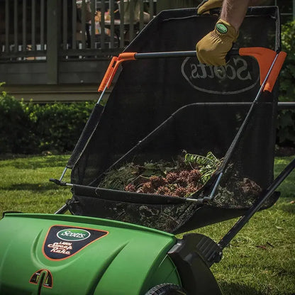 Scotts LSW70026S Push Lawn Sweeper  26-Inch Width, 3.6-Bushel Capacity, Adjustable Height